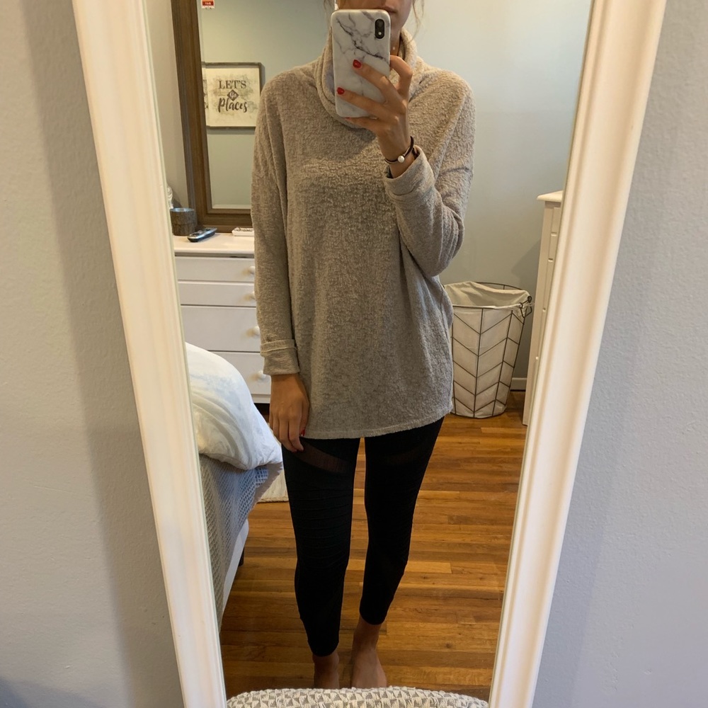 Beige Turtle Neck Sweater